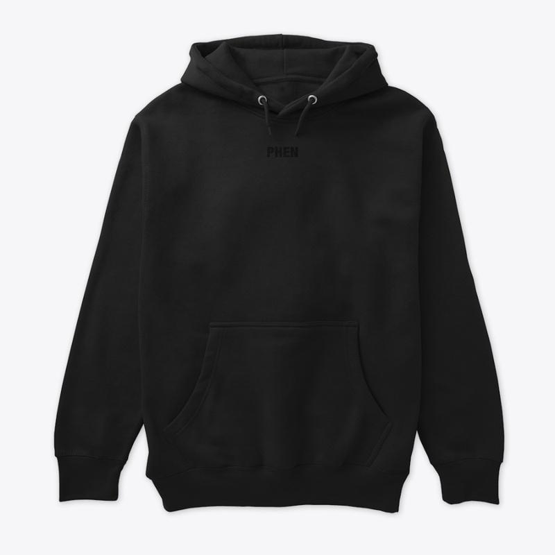 PHEN OVERSIZED HOODIE - BLACK